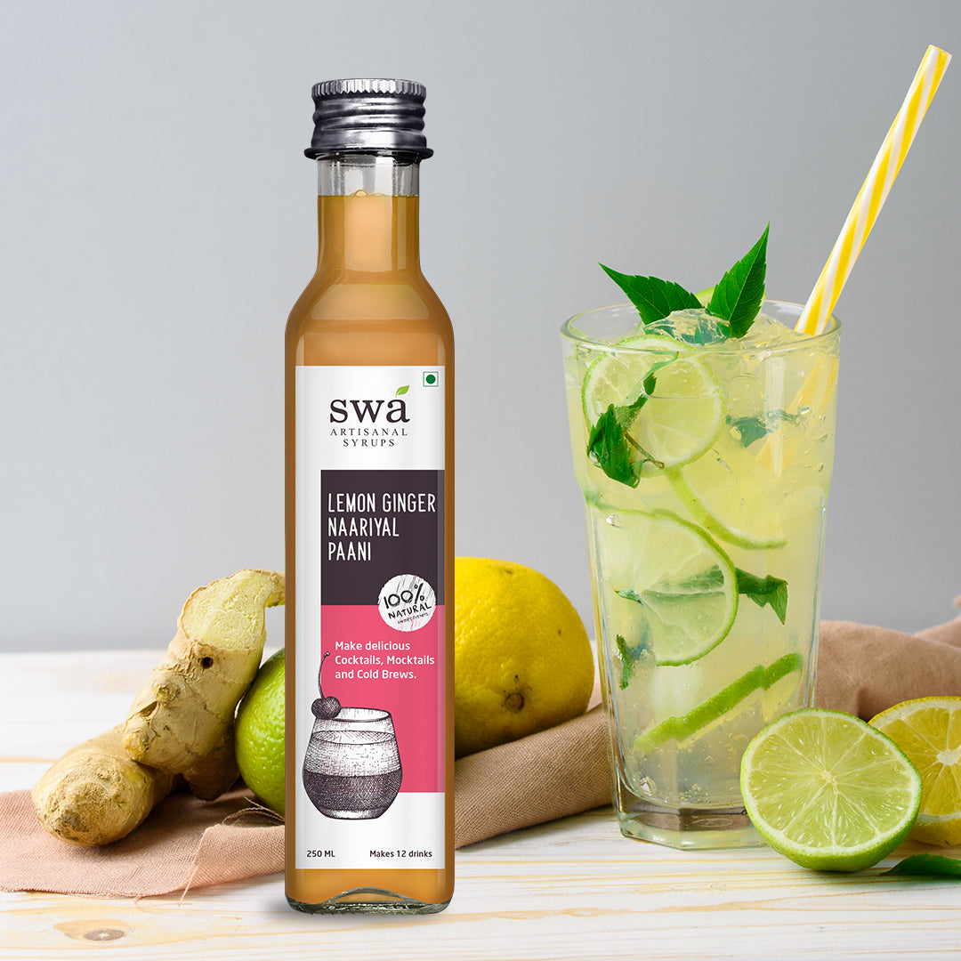 Lemon Ginger Nariyal Paani
