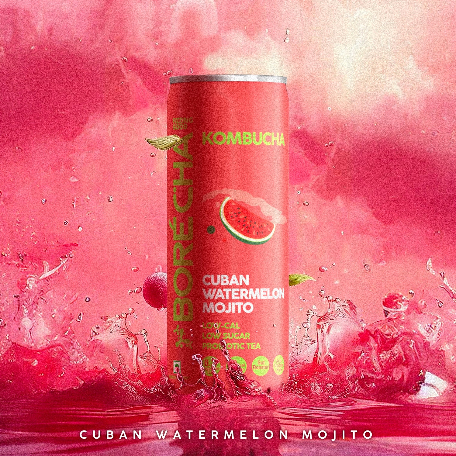 Cuban Watermelon Mojito Probiotic Kombucha