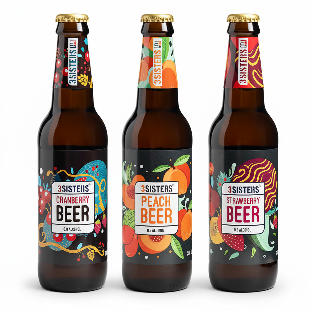 Non Alcoholic Beer Assorted Pack (Cranberry + Strawberry + Peach)