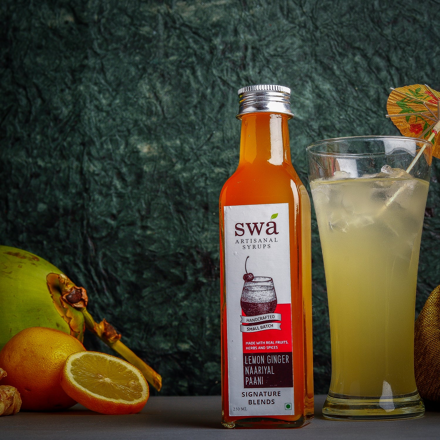 Lemon Ginger Nariyal Paani